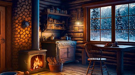 제 영상을 봐주셔서 감사합니다. . Sound of crackling fireplace and rain howling wind and log cabin